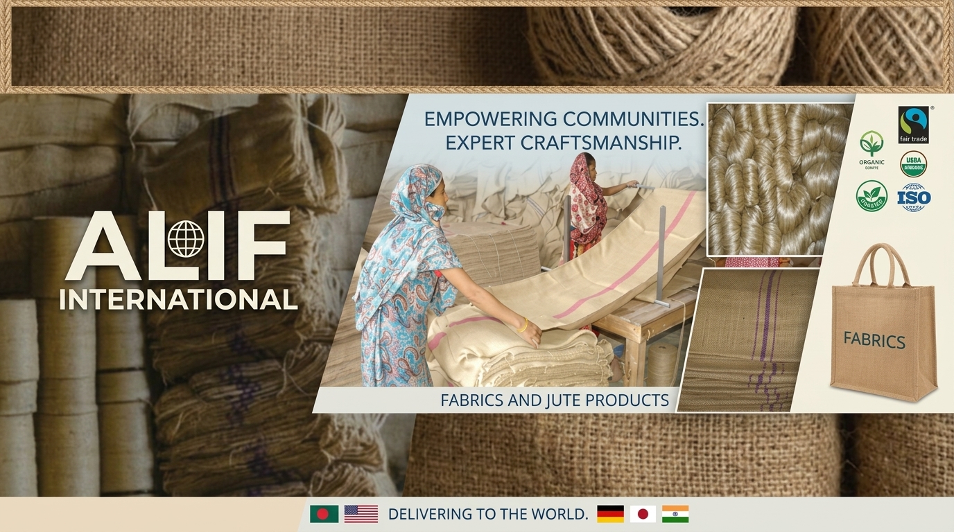 Alif International fabrics and jute products — empowering communities and expert craftsmanship