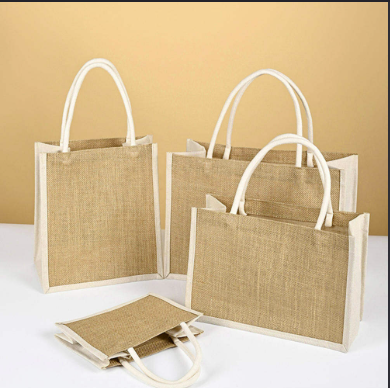 Structured jute tote bags